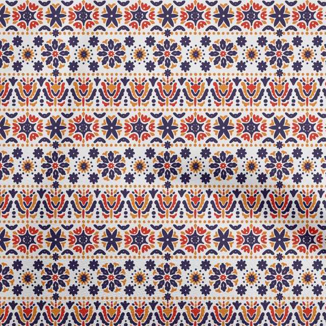 oneOone Velvet Blue Fabric Asian Block Sewing Craft Projects Fabric Prints by Yard 58 Inch Wide