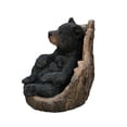 thumbnail image 4 of Ours Noir Assis dans une Souche Statue de Jardin, 4 of 5