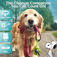 thumbnail image 4 of The Original Poop Bags USDA Biobased Pet Waste Bag Dispenser - Peanuts Characters - 1 Bag Dispenser With Leash Clip - 15 Bags Included, BLACK, poopbag, 4 of 6