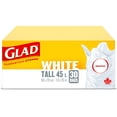 thumbnail image 2 of Glad White Trash Bags Tall 45L, 2 of 6
