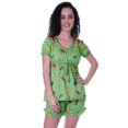 thumbnail image 1 of Moomaya Pyjama en Coton pour Femmes, Ensemble de Nuit 2 Pcs avec Shorts, Ensembles de Pyjama avec Shorts, 1 of 7