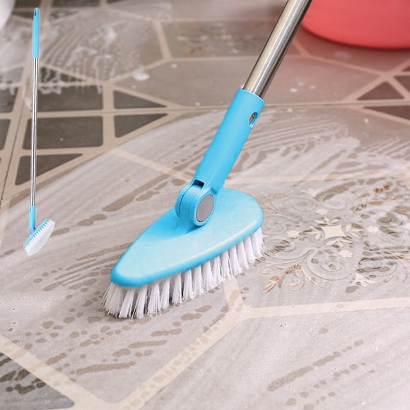 Rkxzt Scrubber Cleaning Brush Bath Tub Tile Cleaner Scrubber Brush With 36'' Long Handle Scrub Brush for Bathroom Shower Bathtub Wall Mop Cleaning Scrubbing Soap Dispensing Dish Sponge Wand
