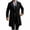 Black, variant on Lovzfmll Men's Trench Coat Double Breasted Notched Lapel Wool Blend Black, L