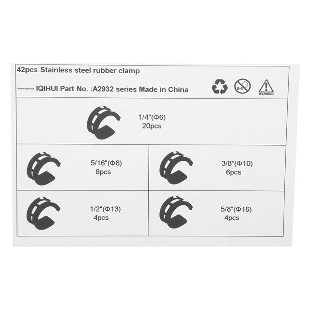 Hose Clamp, Heat Resistant 5 Sizes Pipe Clamp for Ship for Industrial for UTV for Automobile