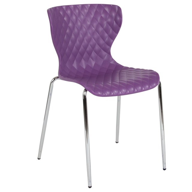 Lowell Contemporary Design Gray Plastic Stack Chair