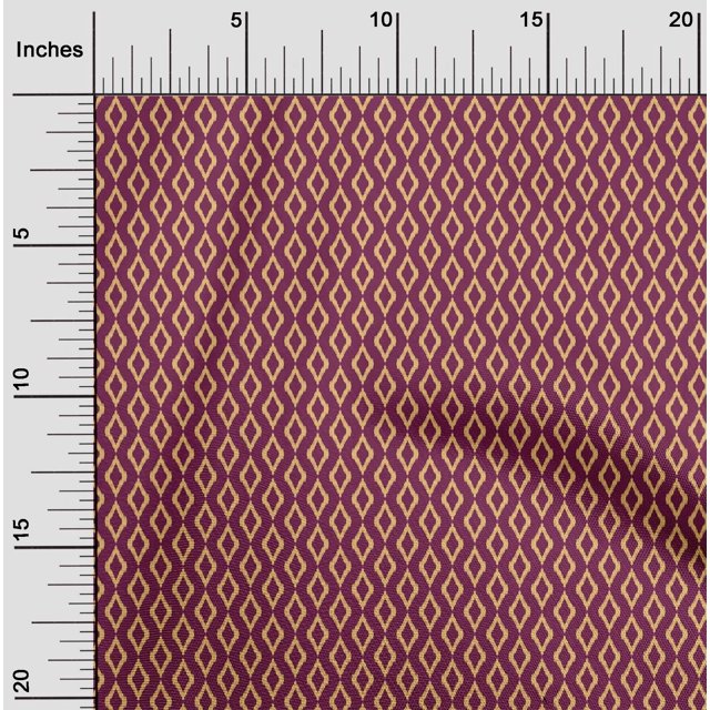 oneOone Cotton Silk Fabric Geometric Ikat Print Fabric By Yard 42 Inch Wide