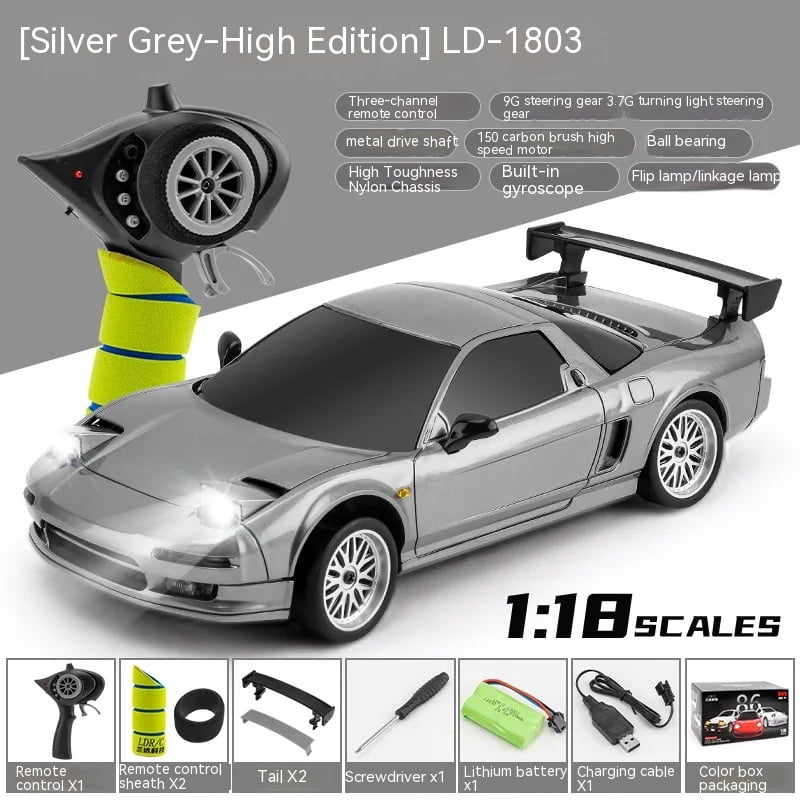 1:18 Ldrc Ld 1803 Nsx 2.4g Remote Control Car Simulated Drift Of Gyroscope Led Light Group Electric Toy Car Remote Control Car