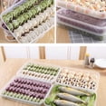 thumbnail image 4 of Food Storage Containers, Usavan Transparent Plastic Dumpling Organizer Box, Non-Slip Stackable Dishwasher Safe Fridge Bins for Kitchen Organization, 4 of 7