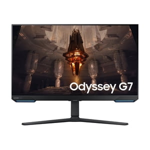 Samsung Odyssey G7 S28BG702EN - G70B Series - LED monitor - Smart - gaming - 28" - 3840 x 2160 4K @ 144 Hz - IPS - 300 cd/m�� - 1000:1 - DisplayHDR 400 - 1 ms - 2xHDMI, DisplayPort - speakers - black
