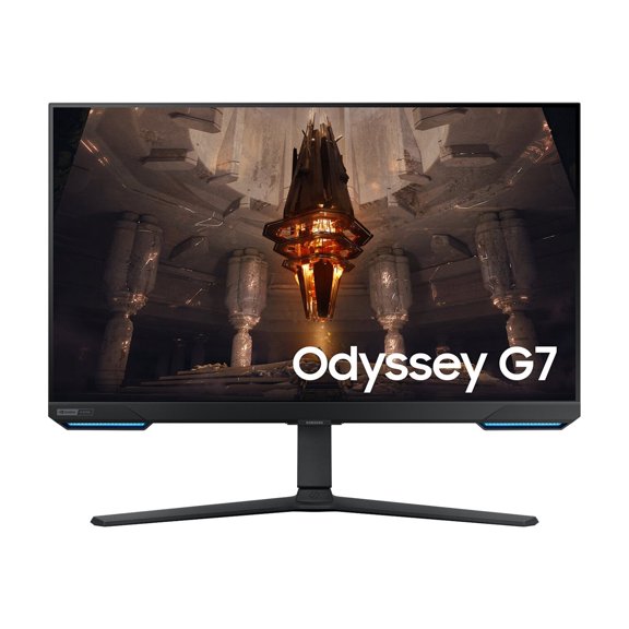 Samsung Odyssey G7 S28BG702EN - Série G70B - Moniteur DEL - Intelligent - gaming - 28 Pouces - 3840 x 2160 4K @ 144 Hz - IPS - 300 Cd/m2 - 1000:1 - DisplayPort HDR 400 - 1 ms - 2x HDMI, DisplayPort - Haut-Parleurs - Noir
