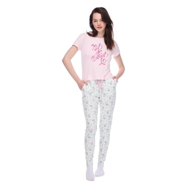 No Boundaries Women's Two Piece Pajama Set