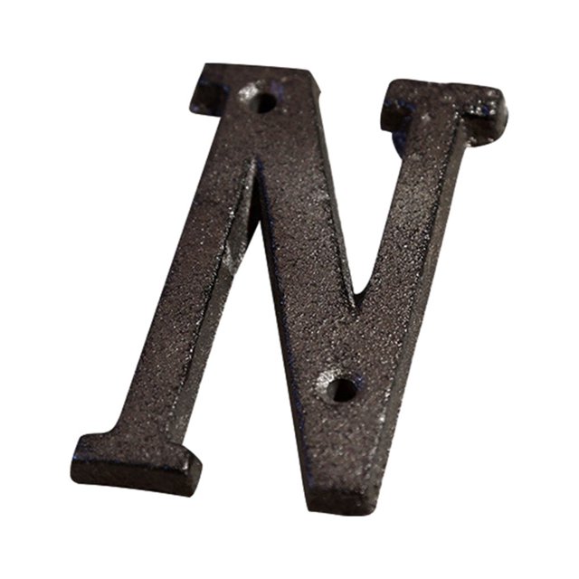 kurtrusly Black Metal House Number Plaque Weather-resistant And Easy To Install Effective Decoration N 1Set