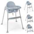 thumbnail image 1 of Babyjoy 4-in-1 Convertible Baby High Chair Feeding with Removable Double Tray& Footrest, 1 of 10