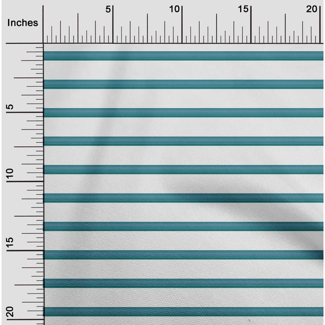 oneOone Cotton Silk Teal Green Fabric Stripe Block Sewing Craft Projects Fabric Prints By Yard 42 Inch Wide
