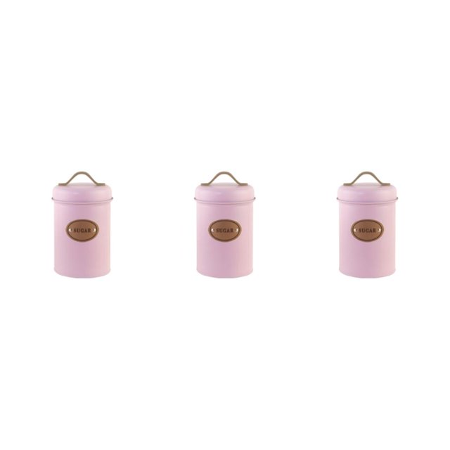 Wweixi Transparent Tea Jars For Storing And Displaying Favorite Tea Leaves Food Grade Metal Kitchen Storage Jars Jars Kitchen Pink sugar 3Set