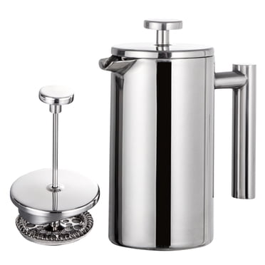 Zootealy 350ml/800ml/1000ml French Press Coffee Maker Stainless Steel Double Walled Insulated Coffee Maker Pot