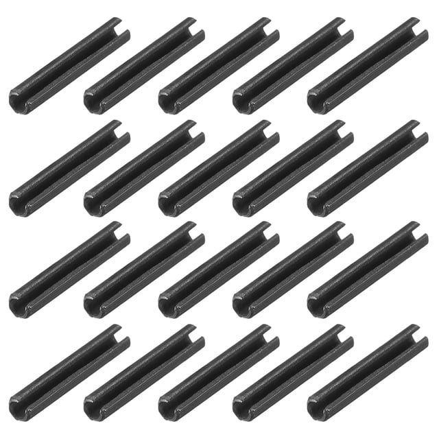 Unique Bargains 1.7mm x 10mm Dowel Pin Carbon Steel Split Spring Roll Shelf Support Pin Fasten Hardware Black 20 Pcs