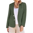 thumbnail image 1 of Blazer pour Femmes, Veste Décontractée Unie à Manches Longues, Manteau de Travail en Polyester à devant Ouvert, Longueur Régulière, 1 of 5