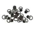 thumbnail image 1 of yuksok 20 Pcs Crochets en Dentelle pour Bottes avec Rivets pour Réparation de Chaussures en Cuir/camp - Noir, 1 of 9