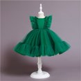 thumbnail image 2 of Robes pour Filles Perles à Volants Fleur Mariage Concours Anniversaire Soirée Tutu Robe Tout-Petit Noire 3-4 Ans, 2 of 4