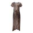 thumbnail image 3 of CEHVOM Fashion Women Leopard Printing Irregular Midi Dress, 3 of 5