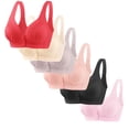thumbnail image 1 of Timegard Front Closure Bras for Women 6pc Wireless Full Support Breathable Comfy Everyday Thin Bras, 1 of 7