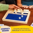 thumbnail image 2 of Shut The Box by Relatable, Strategy Board Games for Kids and Adults, Includes 2 Dice, 1 Wooden Box, 1 Scorepad, and Instructions, 2 of 6