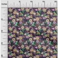 thumbnail image 2 of oneOone Velvet Brown Fabric Asian Floral Craft Projects Decor Fabric Printed By The Yard 58 Inch Wide, 2 of 4