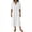 White, variant on justHIGH Womens Short Sleeve Henley Dresses Summer Button Up V Neck Vacation Dress Casual Cotton Gauze Midi Dress with Pockets Sky Blue,L