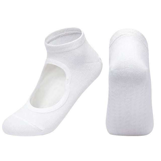 Ladies' Solid Color Backless Grip Socks Yoga Ankle Sports Socks Ladies' Anti Slip Slippers Socks