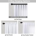 thumbnail image 3 of Pure White Linen Curtains 45 Inch Length for Kitchen Windows 2 Panel Set Rod Pocket Cafe Tier Light Filtering Cotton Look Casual Weave Textured Short Sheer Curtains for Bedroom Laundry Room 52x45 Long, 3 of 8
