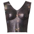 thumbnail image 1 of Filet de Pêche en Strass Filet Flash Gilet à Manches Courtes pour Femmes, 1 of 2