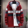 thumbnail image 1 of Cardigan à Capuche Patchwork à Manches Longues pour Hommes avec Fermeture Éclair, 1 of 4