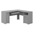 thumbnail image 1 of Bush Furniture Fairview L Shaped Desk with Drawers and Storage Cabinet, 60W, Cape Cod Gray, 1 of 5