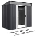 thumbnail image 1 of Outsunny 6.5'x4' Lockable Outdoor Storage Shed w/ Foundation Sliding Doors, 1 of 10
