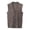 Brown, variant on Men's Sweater Vest for Autumn and Winter – V Neck Pure Color Wool Collarless Knit Vest with Buckle Detail Non Hooded Basic Sleeveless Layering Top for Men