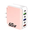 thumbnail image 2 of Chargeur Rapide Multiport 65W Standard US 6-en-1 Tête de Charge Rapide USB Compatible avec Plusieurs Appareils, 2 of 6