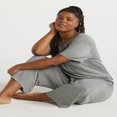 thumbnail image 2 of JUNWELL Women‘s Knit Cropped Sleep Pants  Sizes S to 3X, 2 of 6