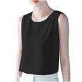 thumbnail image 3 of JDQJBZ Camisoles de Base Débardeurs pour Femmes Grande Taille Débardeurs Couleur Unie Col Rond Chandail Ample Sans Manches, 3 of 4