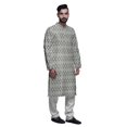 thumbnail image 2 of Atasi Designer Kurta Pajama For Men Printed Straight Kurta Set Summer Clothing, 2 of 5