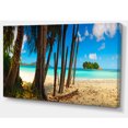 thumbnail image 2 of Praslin Island Tropical Beach Panorama - Modern Seascape Canvas Artwork, 2 of 3