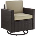 thumbnail image 1 of Crosley Furniture Palm Harbor Wicker / Rattan Swivel Patio Arm Chair in Sand, 1 of 14