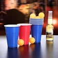 thumbnail image 5 of Beer Pong Cup Set Beer Pong Cup Contains 12 Cups And 12 Table Tennis 500 Ml Beer Pong Cups Reusable Beer Pong Party Cups For Party Drinking Games Camping Birthday Wedding, 5 of 5