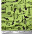 thumbnail image 1 of Soimoi Green Silk Fabric Gardening Tools & Hardware Print Sewing Fabric Yard 42 Inch Wide, 1 of 1