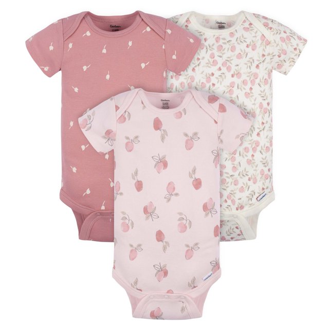 Gerber - Lot de 3 Grenouillères - Appley Sweet - 0-3M