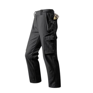 WRKEKC Men's Cargo Pants for Men Solid Color Fleece Lined Winter Outdoor Training Multi-Functional Work Trousers Warm Wear Pants for Chilly Days