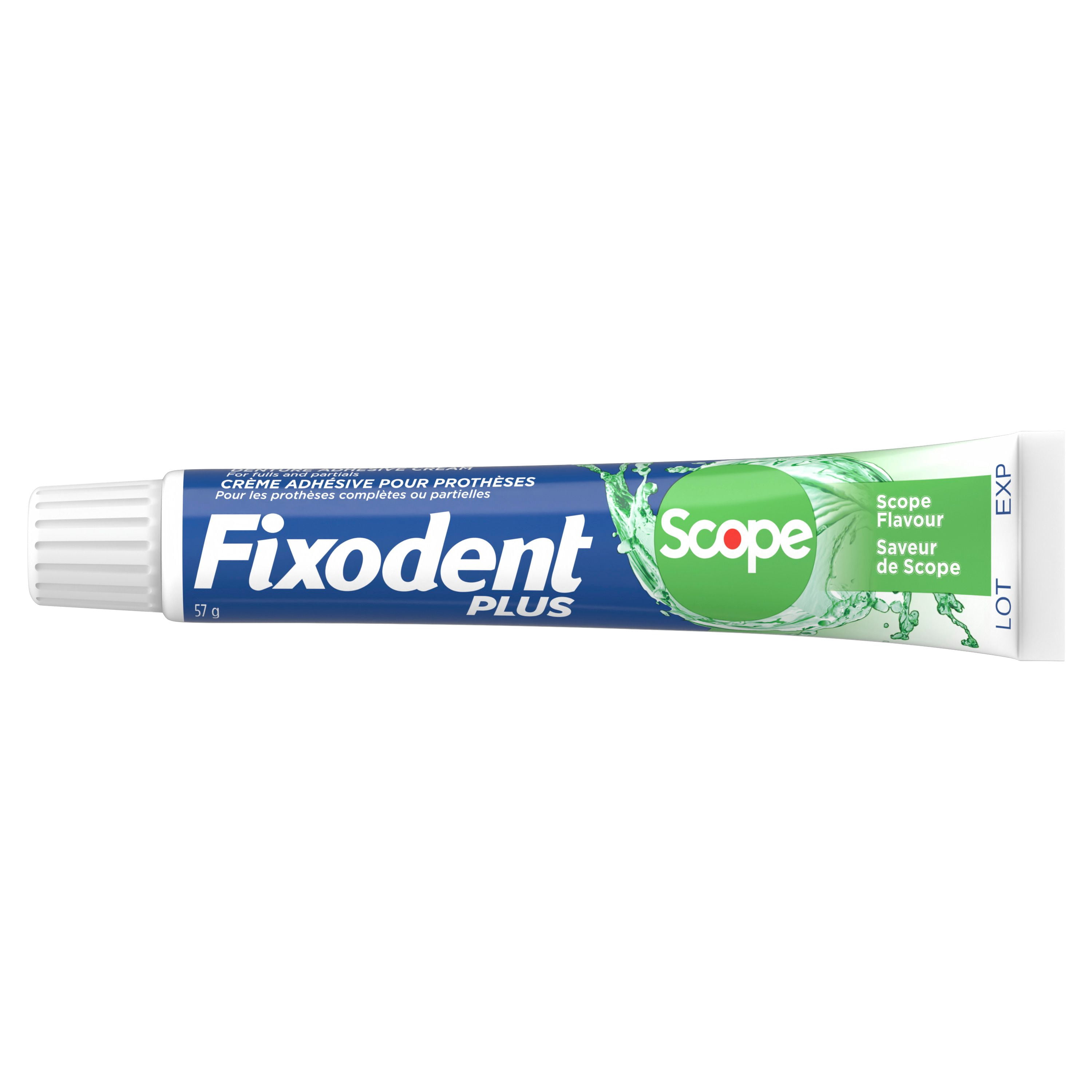 Adhésif pour prothèses Plus à saveur de Scope, 57 g