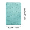 thumbnail image 4 of Bath Rugs For Bathroom 40 cm x 60 cm Thick Striped Memory Foam With Soft Absorbent Velvet Top And Nonslip Dots Underside Machine Washable, 4 of 5