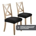 thumbnail image 1 of SmartFit Stretch Pixel Dining Chair Covers: Set of 2, Black, 1 of 8
