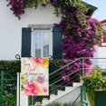 thumbnail image 2 of With God All Things Are Possible Spring Summer Floral Garden Flag 28x40 Inch, Double Sided Welcome Garden Flag, Peony flowers Butterfly Outdoor Outside Patio Farmhouse Lawn Yard Decoration, 2 of 6